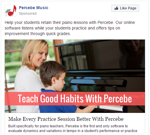 Percebe Facebook Ad